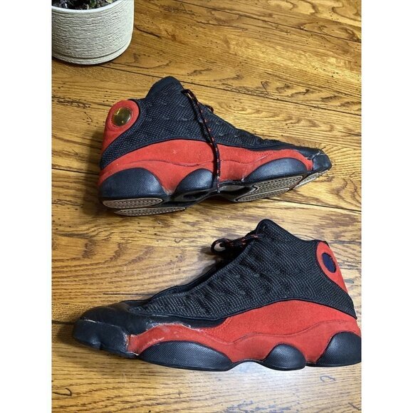 Rare Hard To Find 1997 OG Bred Air Jordan 13 Sz 10.5 Black/Red Vintage Pre-Owned - Picture 4 of 12
